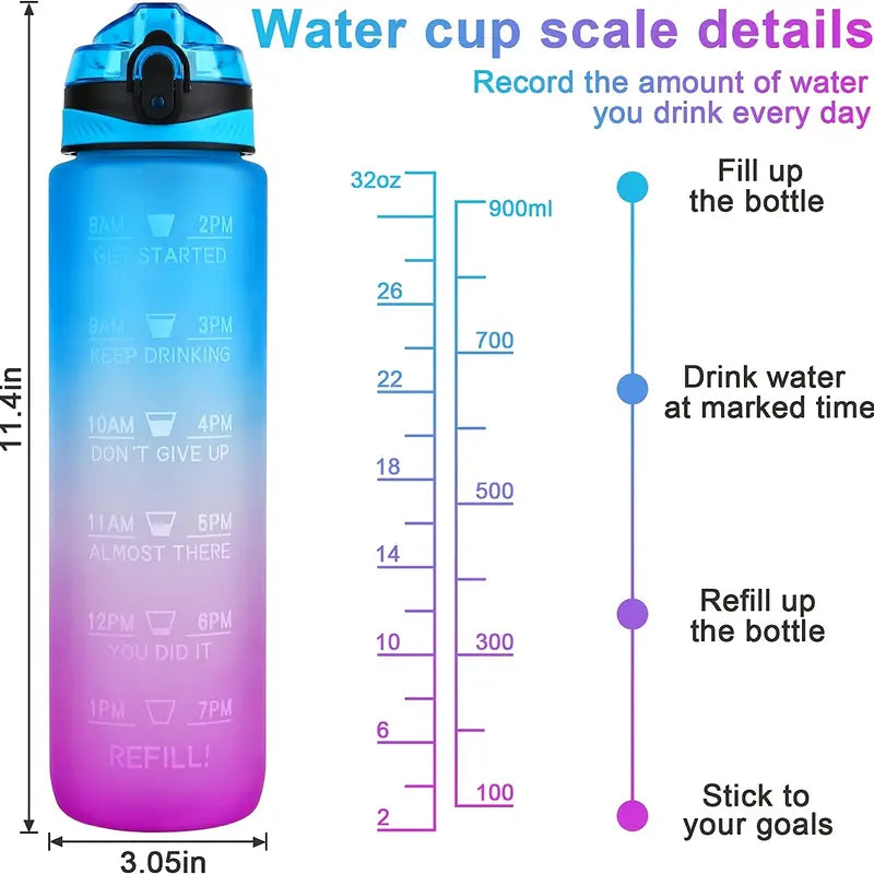 32oz Time-Marker Water Bottle