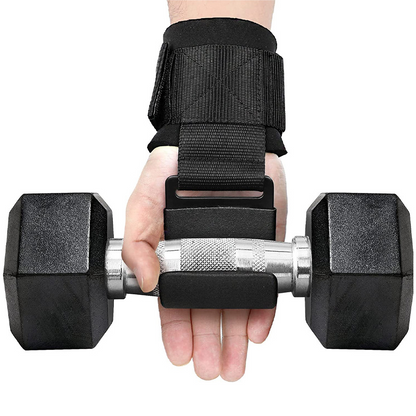 Weightlifting Hooks with Wrist Wraps
