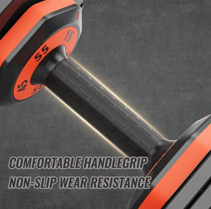 Quick-Dial Adjustable Dumbbell (10–55 lb)