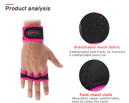 Half-Finger Lifting Gloves with Wrist Wraps