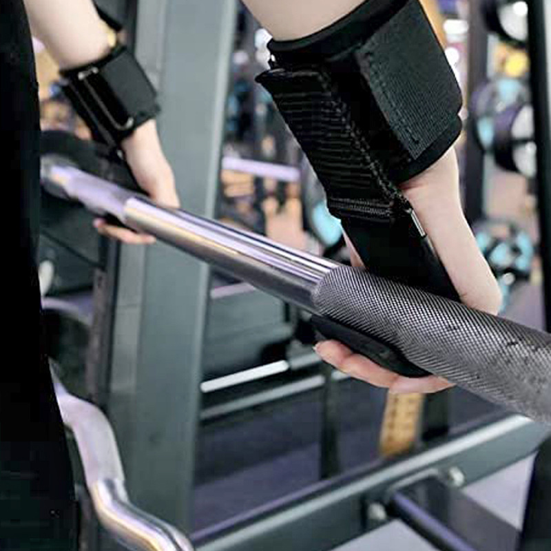 Weightlifting Hooks with Wrist Wraps